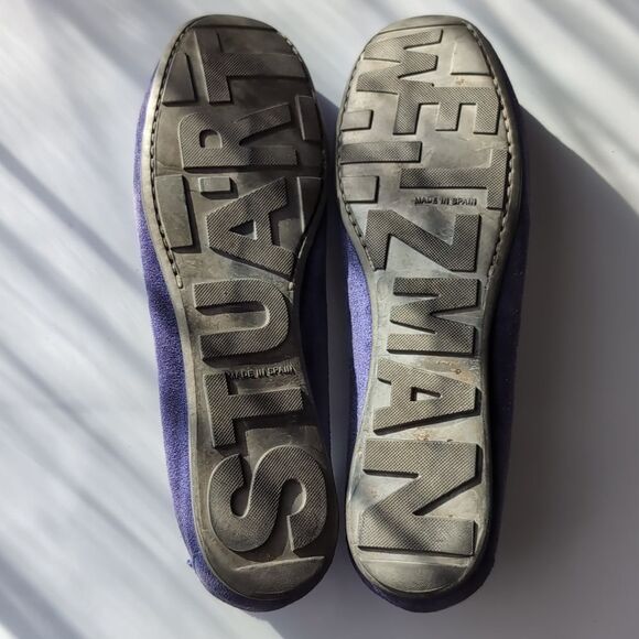 Stuart Weitzman genuine sided blue loafers moccasins size 7 - Picture 3 of 8